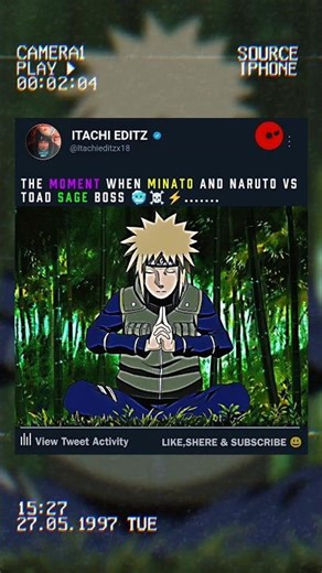 Minato naruto vs toad sage boss ☠️... #viralshorts