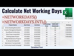 How to Calculate Net Working Days in Excel