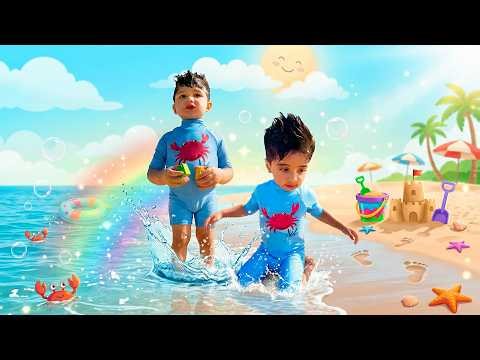 Kids Beach Day Fun! 🏖️ Sand Play with KA & AY 🌊