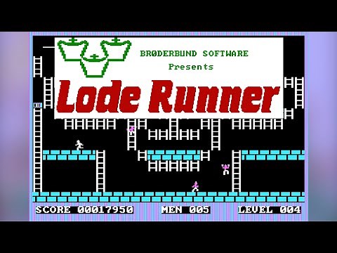 Lode Runner - gameplay - Broderbund, 1983 - PC / DOS - puzzle platformer - also Apple II VIC-20 C64