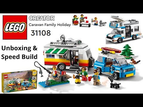 LEGO Creator 31108 Caravan Family Holiday Unboxing and Speed building Review 2020 Release