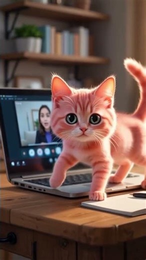 Cat Tried Online Class and Dropped Out 😭📚#CatShorts#FunnyCat#OnlineClass