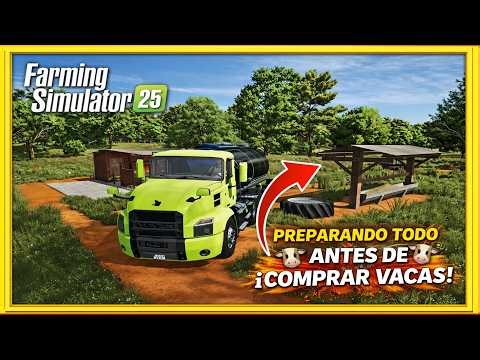 🚜 ¡Preparé TODO para mis PRIMERAS VACAS! (No fue fácil) | Farming Simulator 25