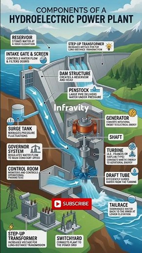 The Hidden Power of Water 🌊⚡Hydroelectric Power Plant | Hydropower Explained #shorts