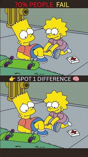 Bart Simpson: One Hidden Difference in Bart Simpson! 🕵️‍♂️ #bartsimpson #simpsons #youtubeshorts