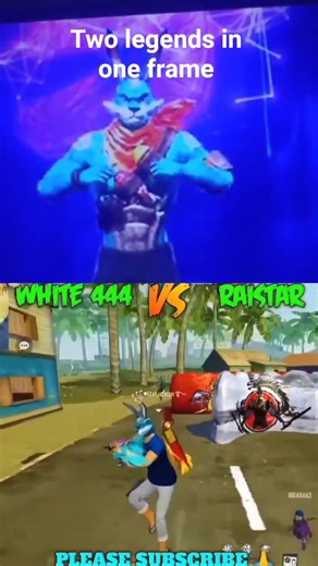 raistar vs white 444 #two legends in one frame #opgameplay #freefire #raistar