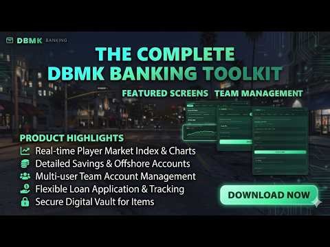 DBMK-Banking V5 for FiveM | ESX Legacy Advanced Banking (Savings, Loans, Investments, ATM, Offshore)