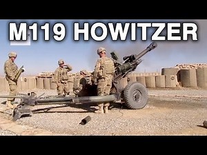 U.S. Army 1-76 FA Soldiers Fires M119 Howitzer