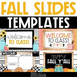 Fall Google Slides Templates Fall Slides Digital Resources Fall Morning Slides