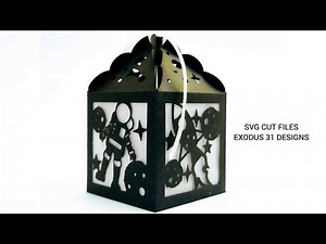Favor Box Astronaut Cricut Tutorial SVG Cut Files templates Silhouette Cameo Astronaut theme party