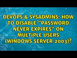 How to disable "Password Never Expires" on multiple users (Windows Server 2003)?