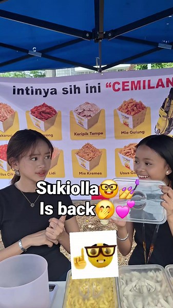 sukiolla🤓💅 is back🥳🥰 datang bersama with sukilla🤓🎀 untuk testimoni✅️ menu terbaru yaitu sukironi🤓🍿 mix sukisreng🐟🍿 bumbu pedas🔥🤯 harga cuma 13k udah free saus keju manis😋🧀 #cemilanviral #basreng #ambatukam #rusdi #jmk48