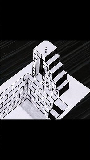 easy 3D drawing on paper step by step guide #drawing #opticalillussion