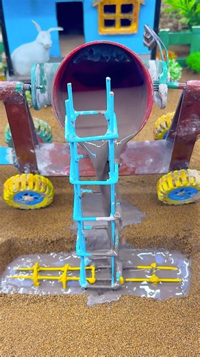 DIY Mini Tractor Cement Pouring | Mini Farm House Construction | Satisfying Rural Model Video