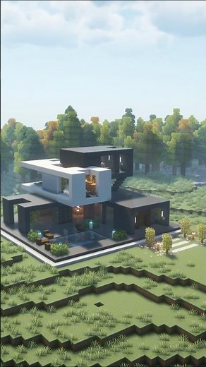 I turned this MODERN house sketch into a Minecraft mansion. Tutorial is on my channel!
