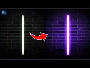 How to Create a Glowing NEON TUBE LIGHT in Photoshop!