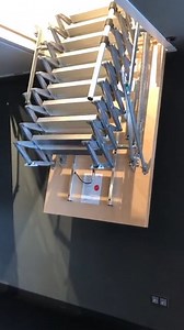 Columbus Electric Aluminium Concertina Loft Ladder - Closing