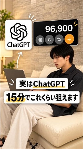 実はChatGPT、15分でこれくらい狙えます #chatgpt #ai活用 #snsアイコン #クラウドワークス