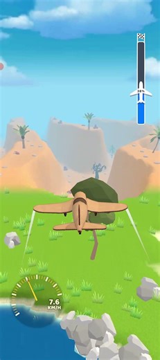 Landed just before I cleared the level!!!
