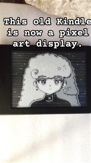 I turned an old Kindle into a Pixel Art display...