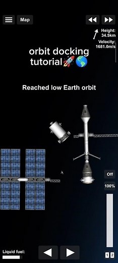 orbit docking tutorial 🚀🌎 #sfs #spaceflightsimulator #tutorial