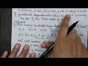 Normalization QSN Gate 2013: Candidate Keys & Finding the Highest Normal Form, BCNF, 3NF, DBMS