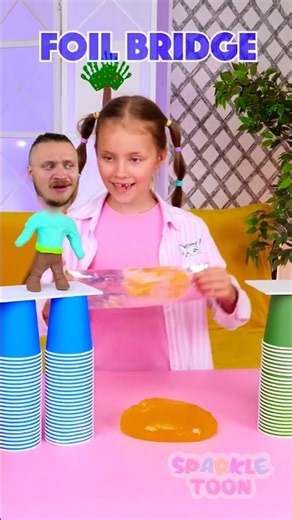 Let’s Build a Strong Paper Bridge! 📄 #KidsActivities #CreativePlay