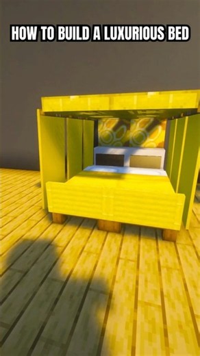 HOW TO BUILD A LUXURIOUS BED! #minecraft #minecraftshorts