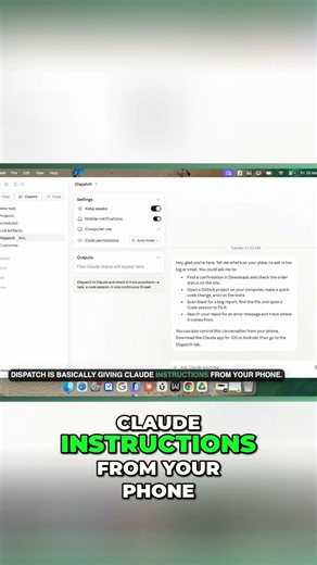 Schedule Claude Tasks & Dispatch from Phone to Desktop! #shorts