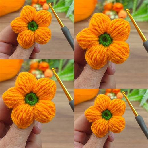 100 0".*New and wonderfuli* filled crochet flower Beauty. ... Let's Wach How to Make Crochet filled flowers For Beginners #crochet | Desing Handicrafts