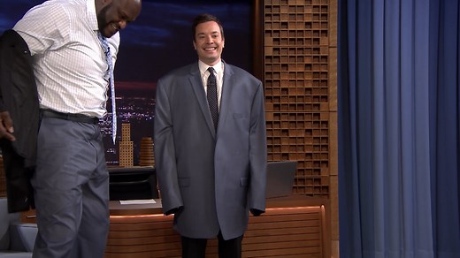 1.6M views · 54K reactions | Jimmy tries on Shaquille O' Neal’s size 58 suit! #FallonFlashback | The Tonight Show Starring Jimmy Fallon | Facebook