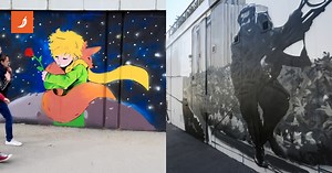 Na mjestu gdje je bio mural Malog princa osvanuo grafit s temom Domovinskog rata