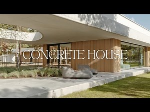 Concrete One-story House Design Seek To Harmonize With The Surrounding Trees Of The Forest