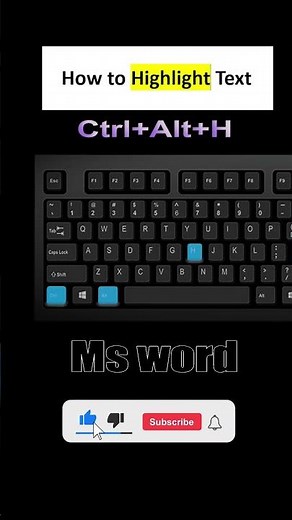 Ctrl + Alt + H | Highlight Text Quickly in Word