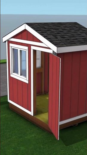 DIY 6x8 Garden Shed Plans - She Shed Plans #shed #shedplans #diyshed