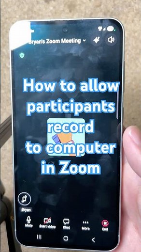 How to allow participants record to computer in Zoom