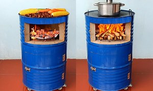 205K views · 2K reactions | How to make a wood stove from an old drum. | Genius Crafts | Facebook