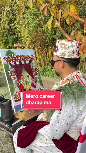 Live Wedding Painting by the Bride and Groom