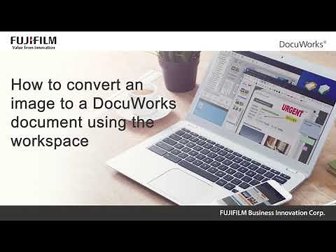 How to convert an image to a DocuWorks document using the workspace