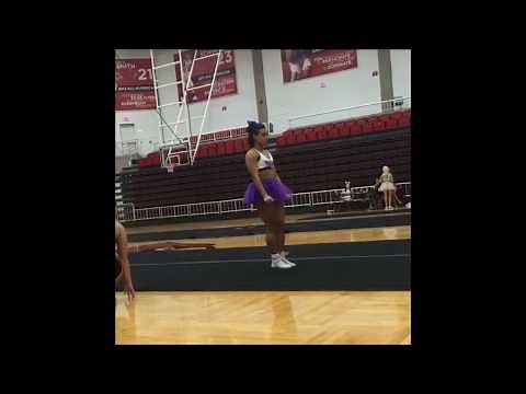 College Cheerleaders Tumbling - Louisville Tryouts