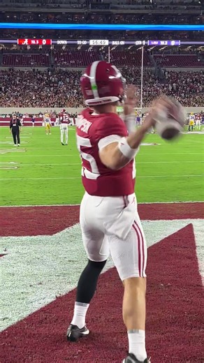 Ty Simpson warming up ahead of LSU | Cover Crimson