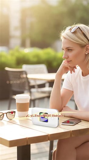 Travel WiFi Hotspot with SIM Slot 4G 5G Mobile 300Mbps LED Display Stable Connection Supports 10 Devices Outdoor RV