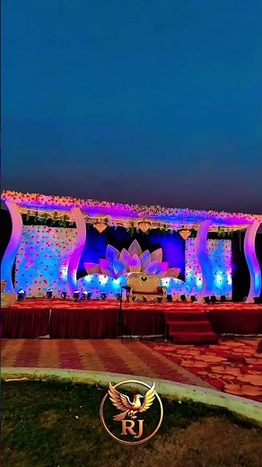 Royal Mandap Decoration Reseption Stage Decoration Luxury Mandap Decoration #viral #wedding #decorat