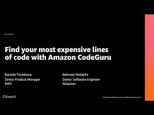 AWS re:Invent 2020: Find your most expensive lines of code with Amazon CodeGuru