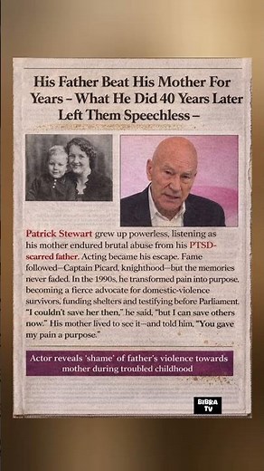 The Heartbreaking Childhood of Sir Patrick Stewart 💔🕊️​