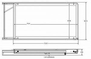 MORryde RV Cargo Slide Tray - 72" x 39" - 1 Way Slide - 60 Percent Extension - 800 lbs MORryde RV Ca