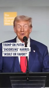 2.8K views · 38 reactions | Donald Trump responded to reports that Vladimir Putin jokingly claimed to support Vice President Kamala Harris, saying, "I don't know if I'm insulted or if he did me a favor." -- This video is credited to CGTN | Business Insider Africa | Facebook