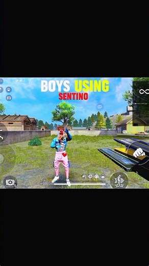 GIRL VS BOYS USING SENTINO #freefire