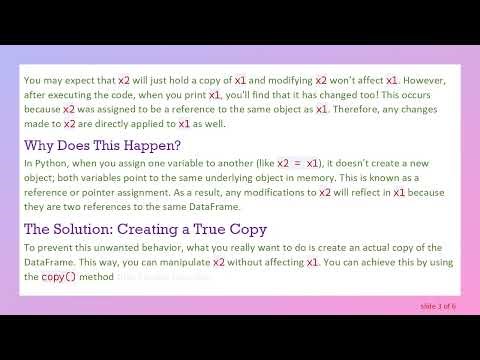 Understanding Why Python's Pandas DataFrame Copying Can Cause Data Loss