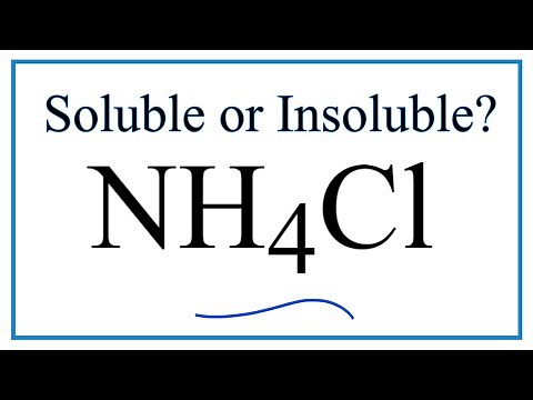 Is NH4Cl Soluble or Insoluble in Water?